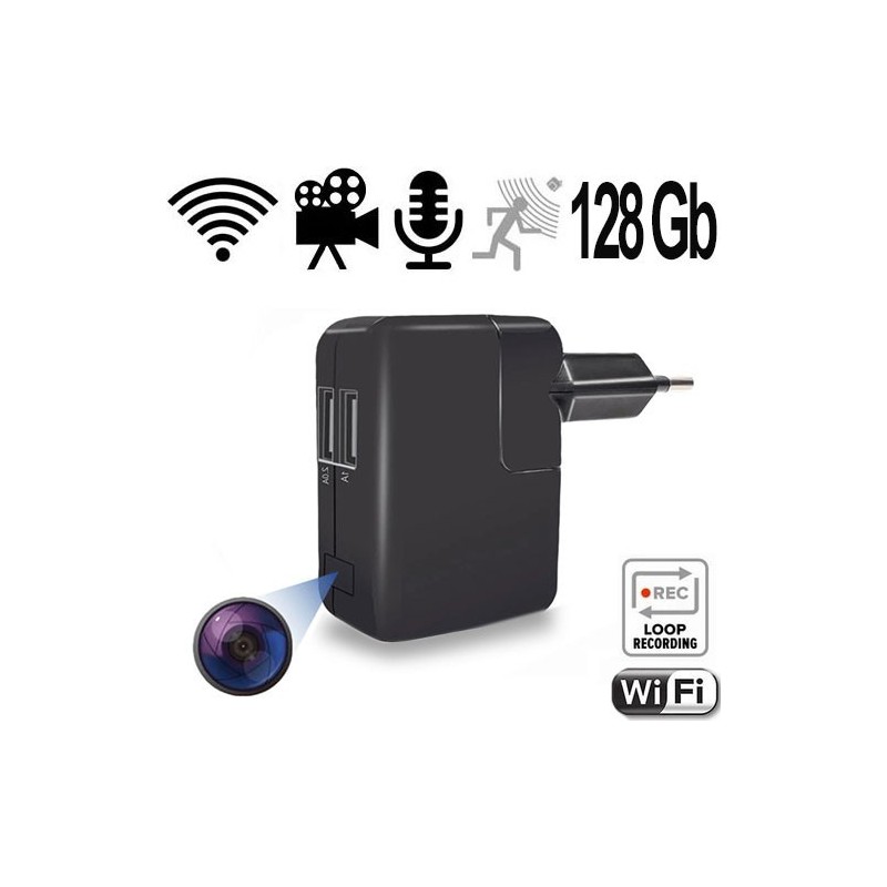 IP-HD SpyCam getarnt im USB-Netzteil IP-HD SpyCam getarnt im USB-Netzteil