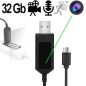 HD SpyCam im Handy-Ladekabel, 32 GB HD SpyCam im Handy-Ladekabel, 32 GB