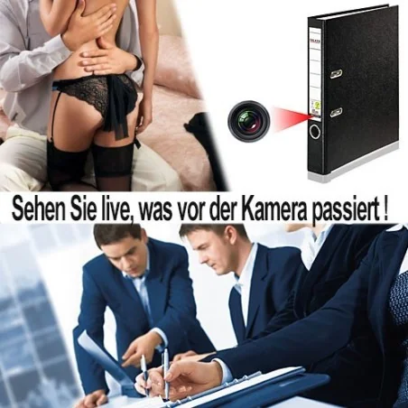 IP HD-SpyCam verdeckt im Aktenordner, 128 Gb