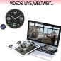 IP-Full-HD Spy-Cam in Wanduhr, 128 GB