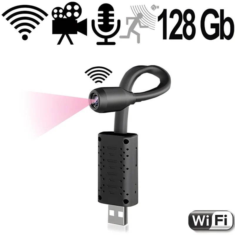 Flex-SpyCam mit USB und WiFi, 128 Gb