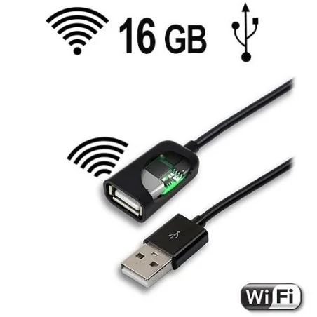 WiFi-LAN USB-Kabel Keylogger, 16 Gb - PC-Überwachung - Bild 1