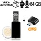 USB VoiceRecorder, 64GB, bis 752 Std., VAS, OTG USB VoiceRecorder, 64GB, bis 752 Std., VAS, OTG