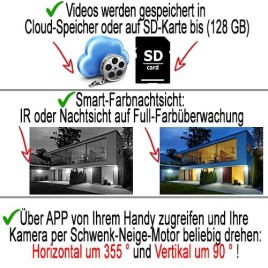 WIFI HD-SpyCam in Schwenk-LED-Lampe - Videoüberwachung - Bild 3